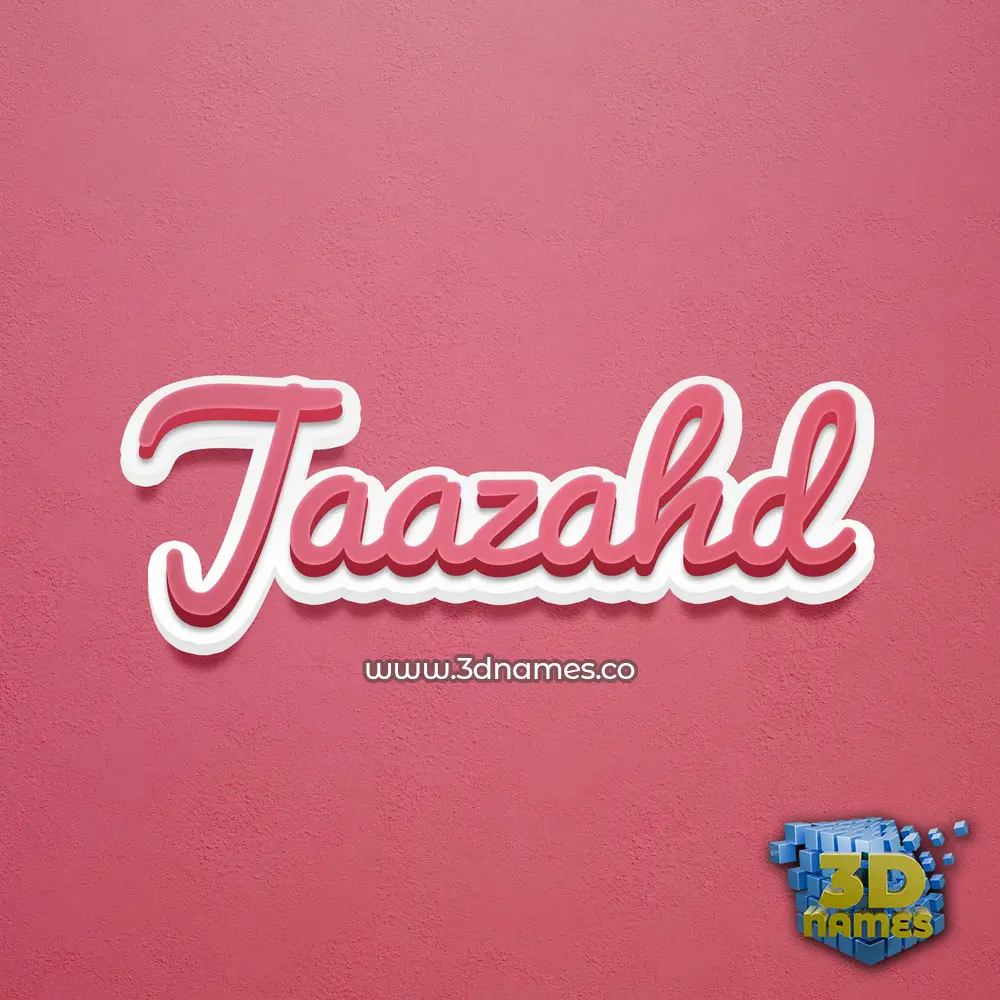 jaazahd in Red Scribble style - 3D name wallpaper