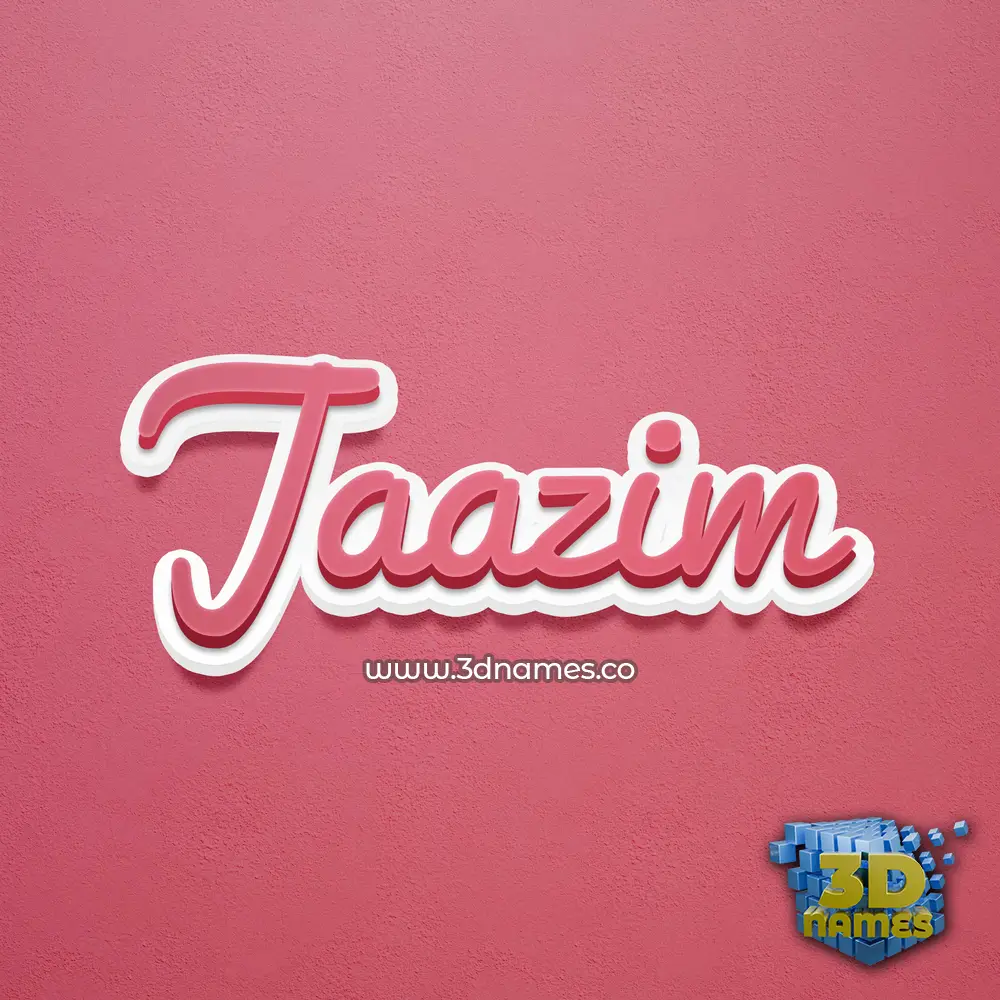 jaazim in Red Scribble style - 3D name wallpaper