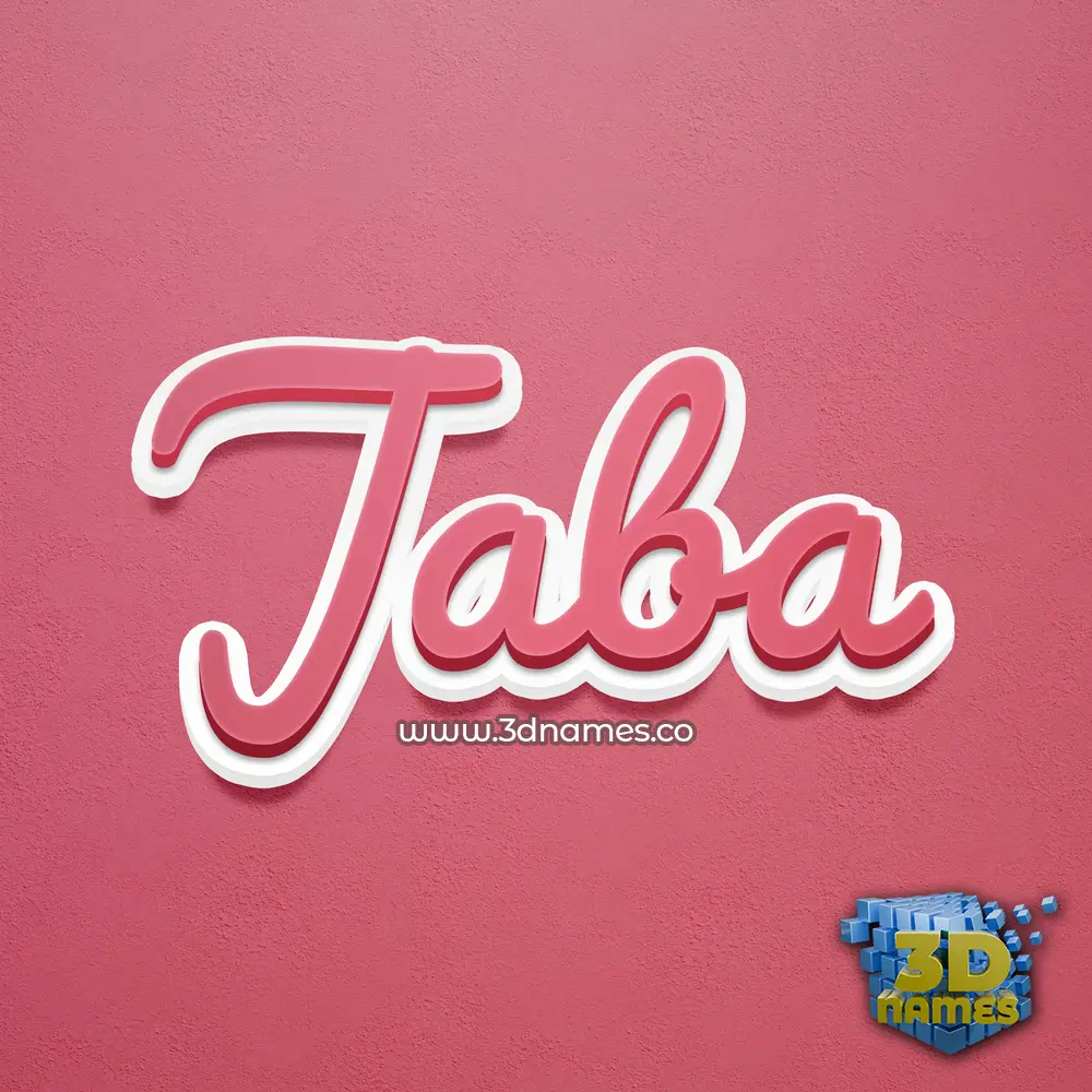 jaba in Red Scribble style - 3D name wallpaper