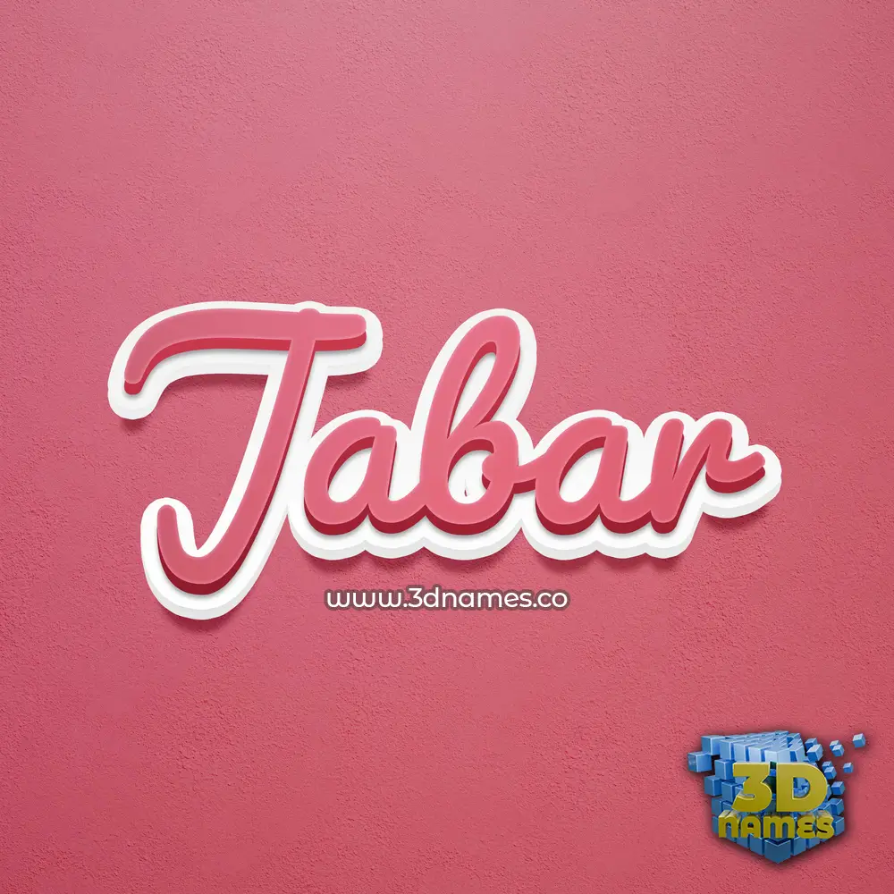 jabar in Red Scribble style - 3D name wallpaper
