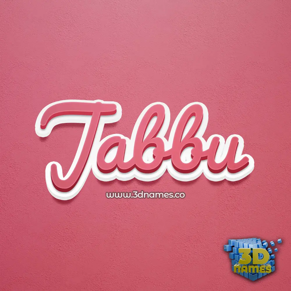 jabbu in Red Scribble style - 3D name wallpaper