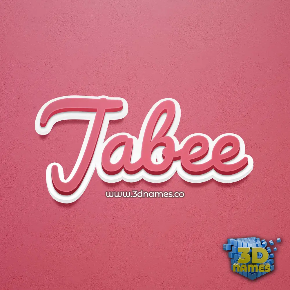 jabee in Red Scribble style - 3D name wallpaper