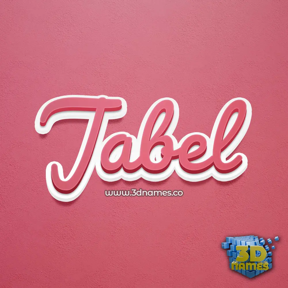 jabel in Red Scribble style - 3D name wallpaper
