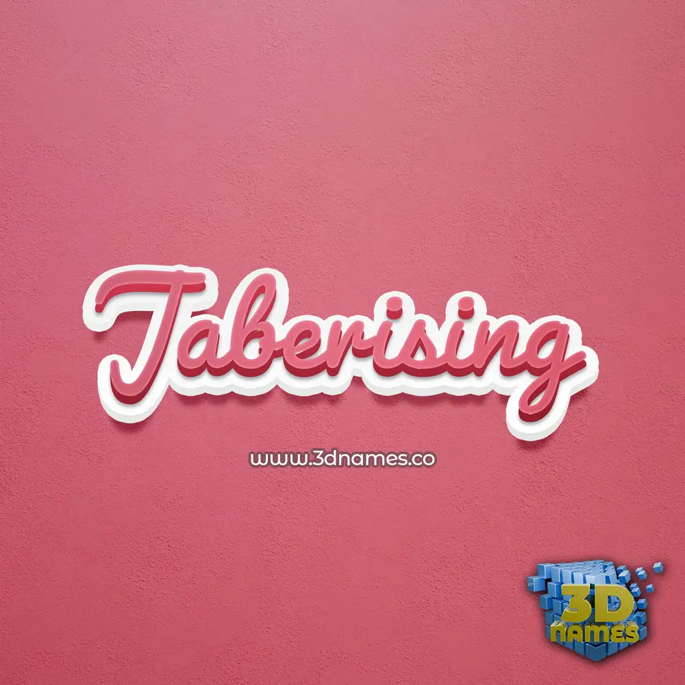 jaberising in Red Scribble style - 3D name wallpaper
