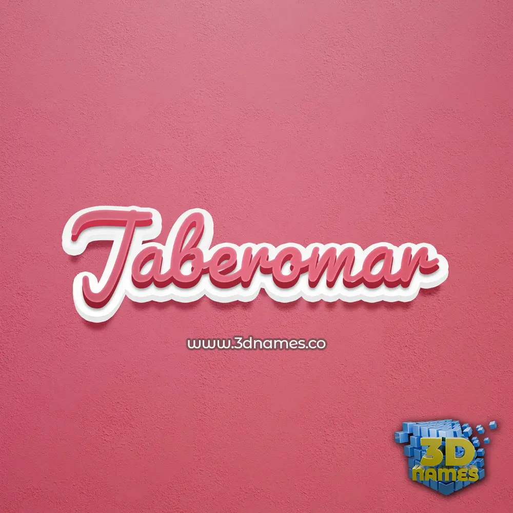 jaberomar in Red Scribble style - 3D name wallpaper