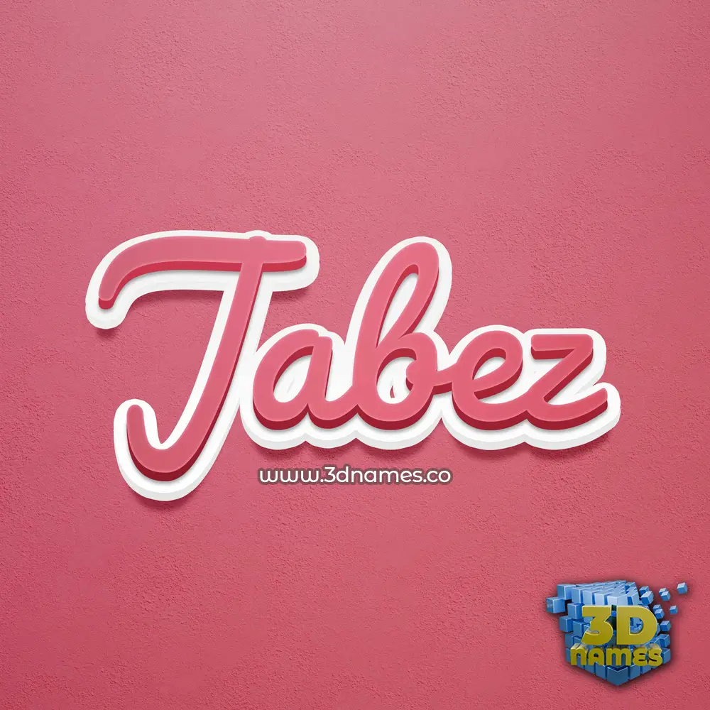 jabez in Red Scribble style - 3D name wallpaper