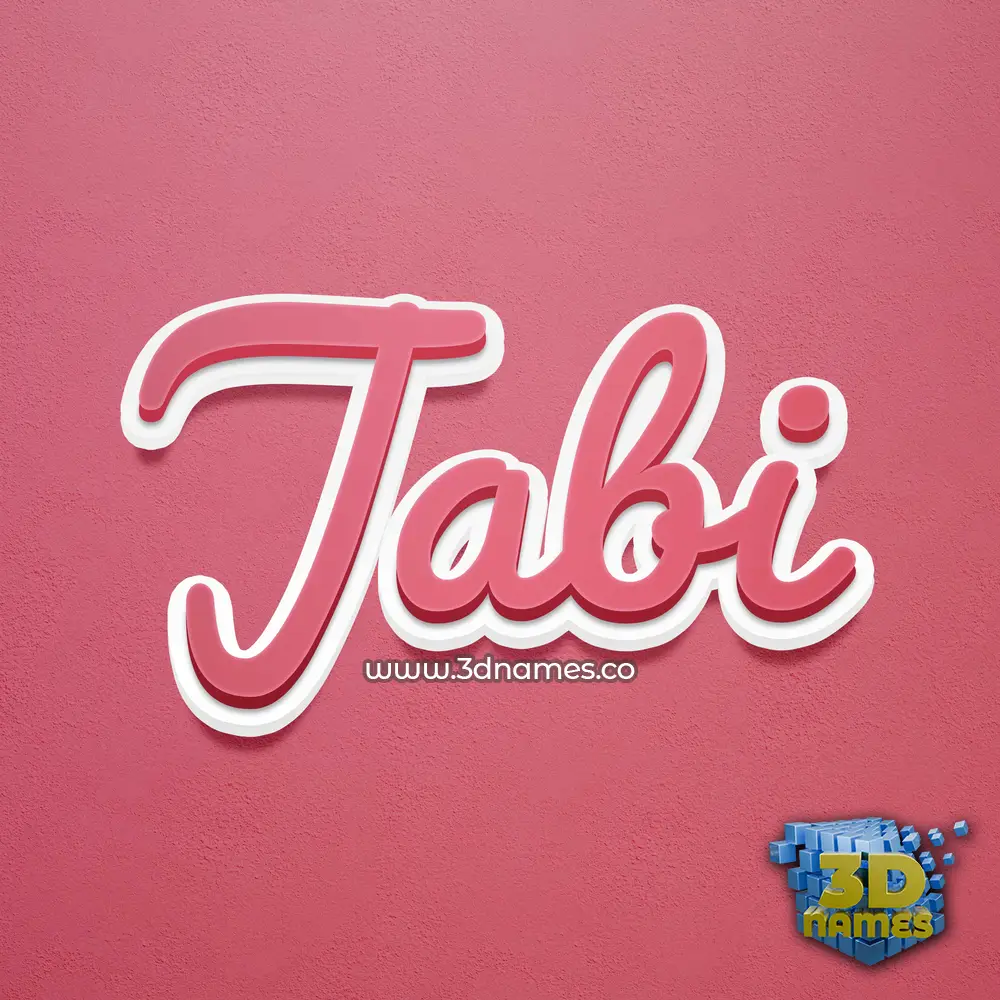 jabi in Red Scribble style - 3D name wallpaper