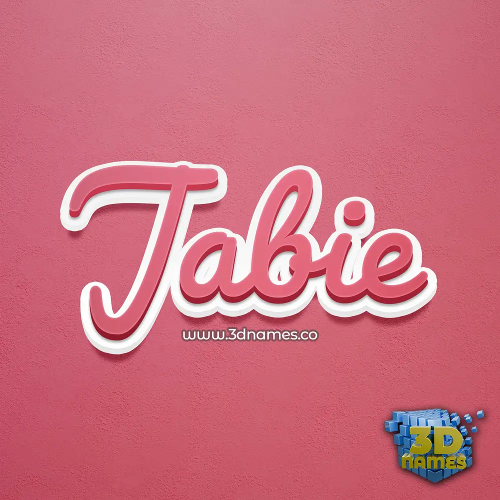 jabie in Red Scribble style - 3D name wallpaper