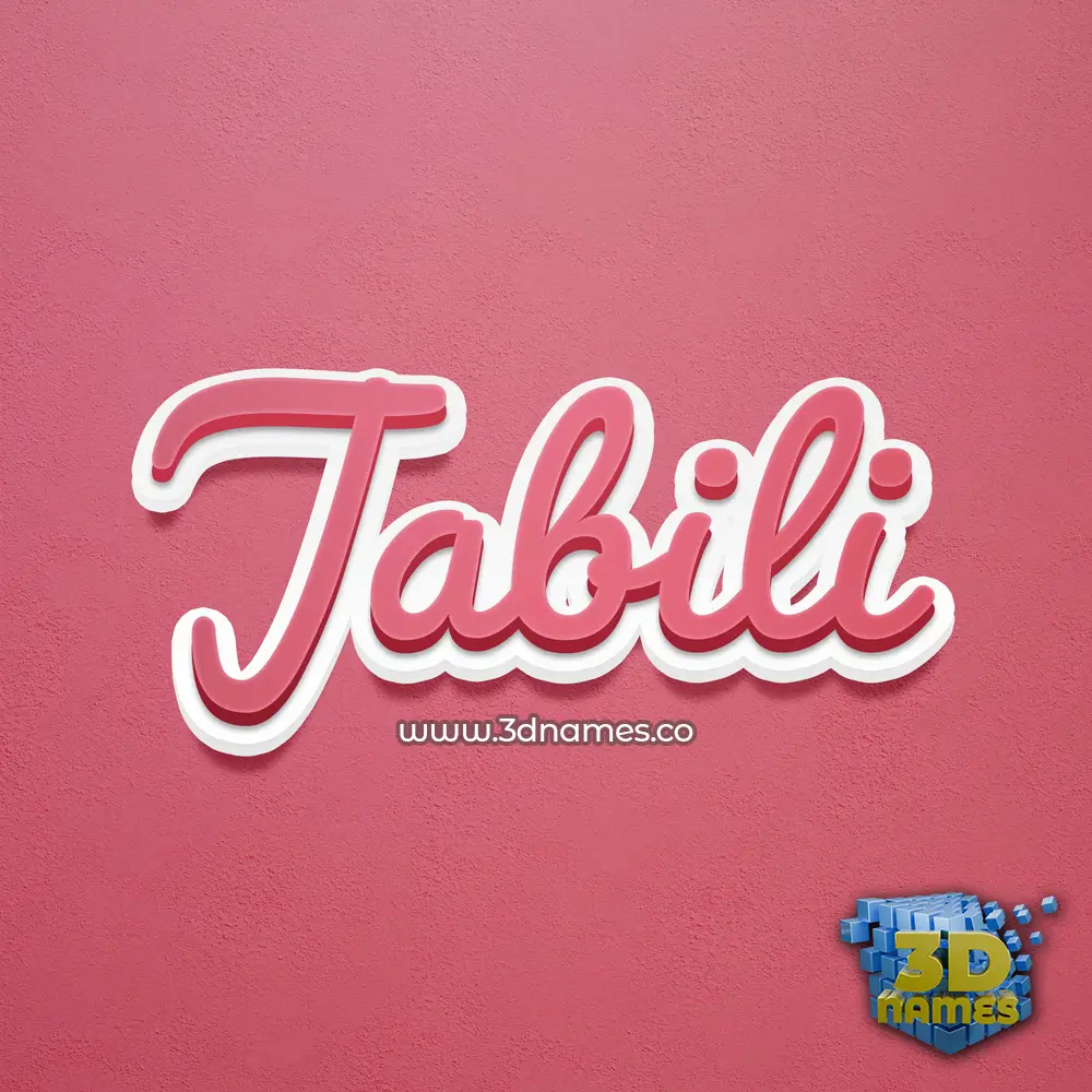 jabili in Red Scribble style - 3D name wallpaper