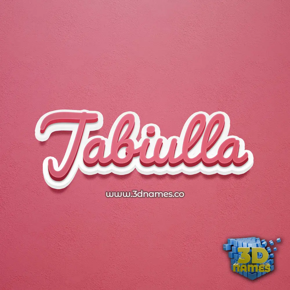 jabiulla in Red Scribble style - 3D name wallpaper