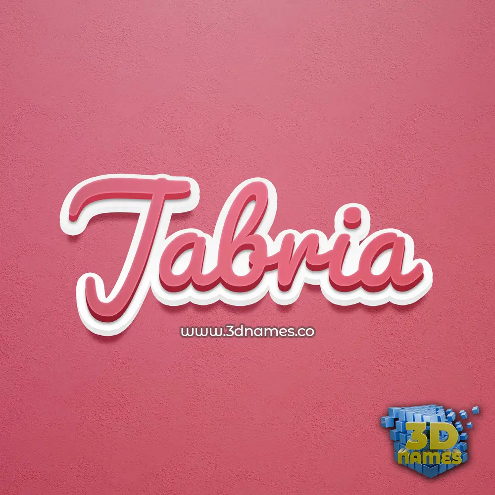 jabria in Red Scribble style - 3D name wallpaper