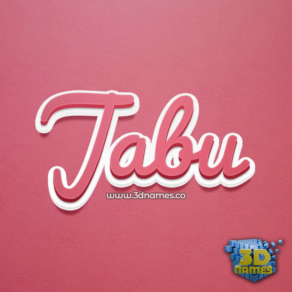 jabu in Red Scribble style - 3D name wallpaper