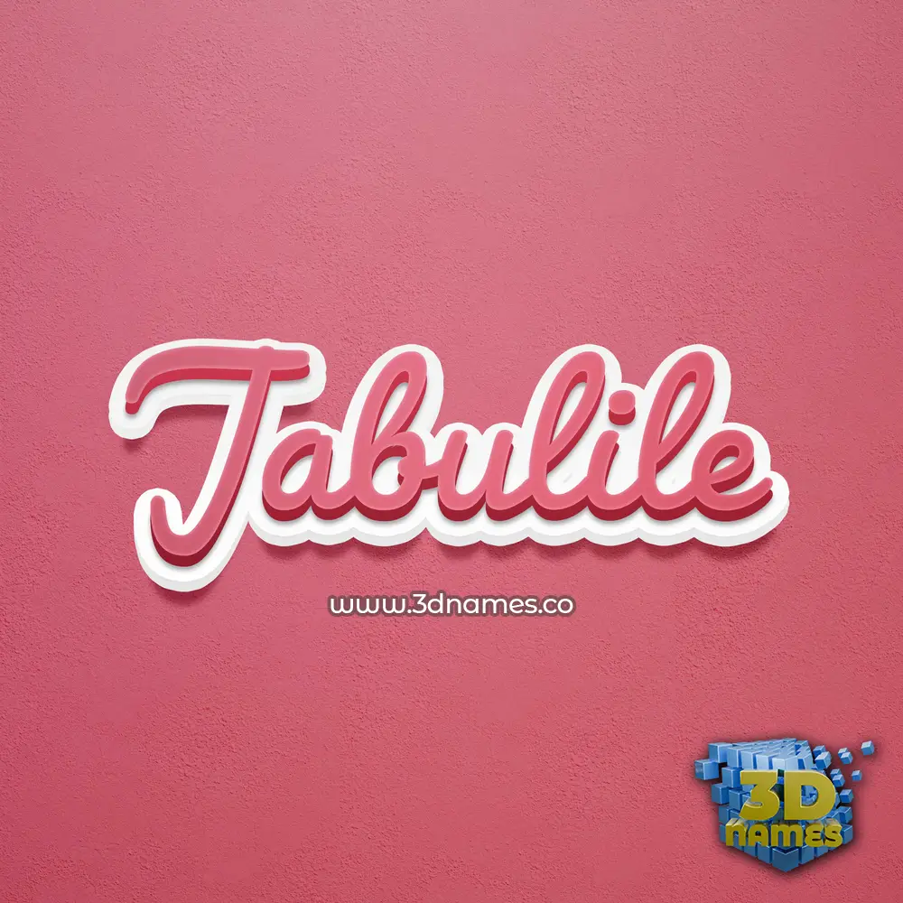 jabulile in Red Scribble style - 3D name wallpaper