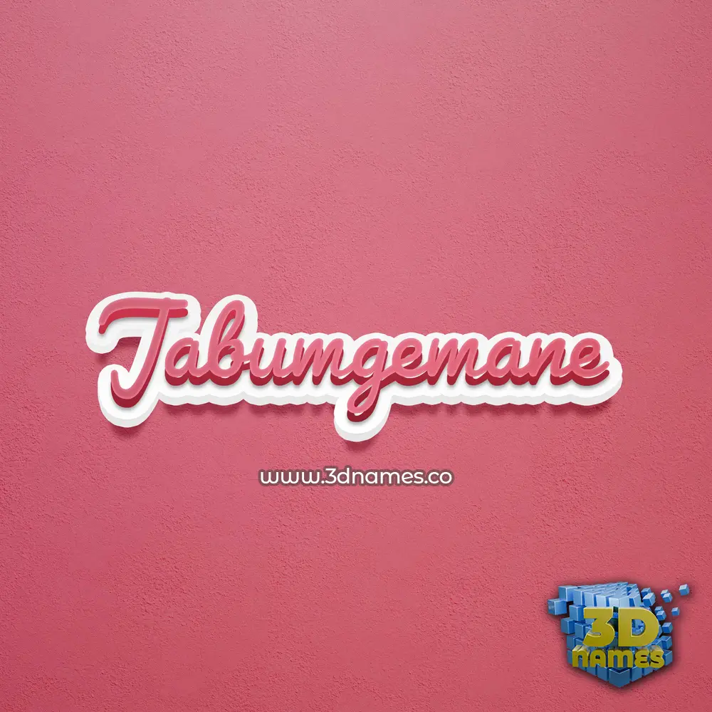 jabumgemane in Red Scribble style - 3D name wallpaper