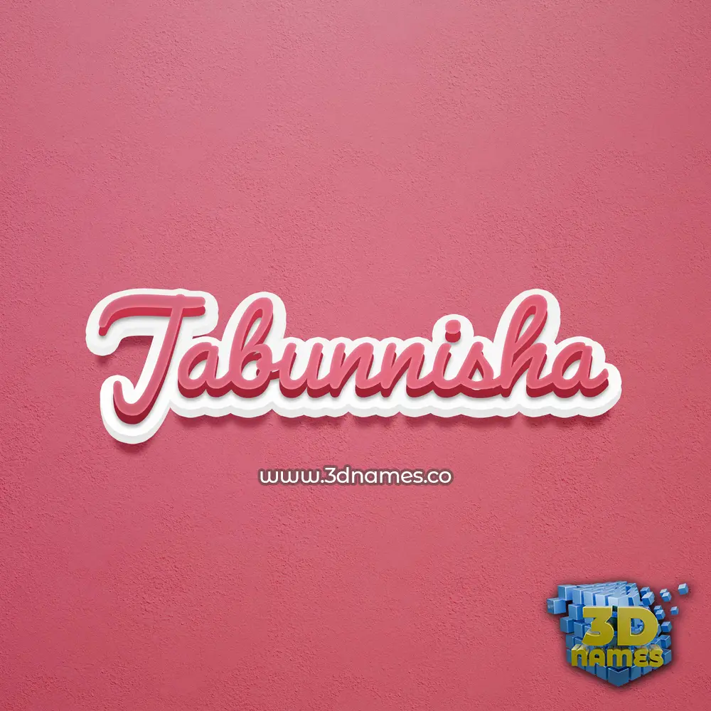 jabunnisha in Red Scribble style - 3D name wallpaper