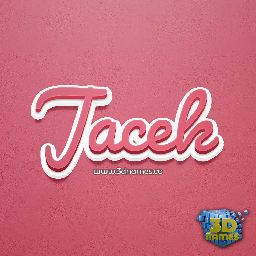 jacek in Red Scribble style - 3D name wallpaper