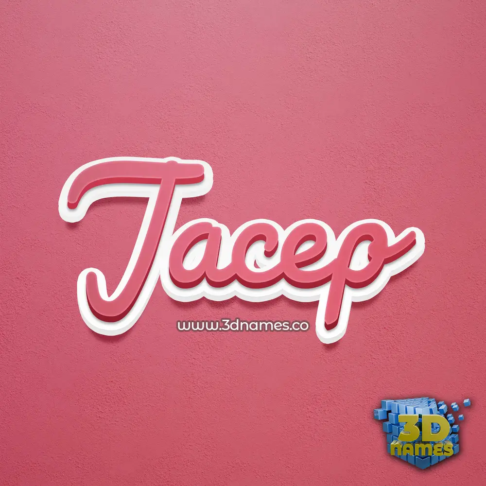 jacep in Red Scribble style - 3D name wallpaper
