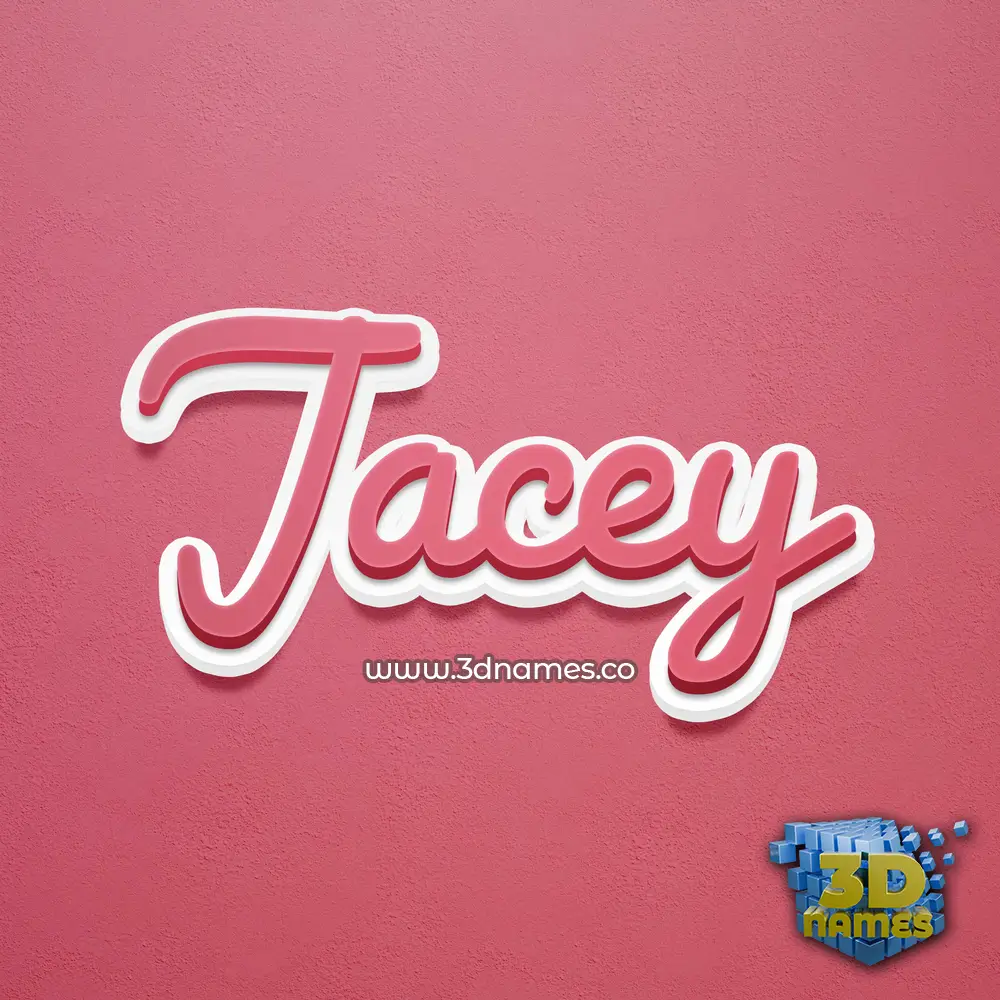 jacey in Red Scribble style - 3D name wallpaper