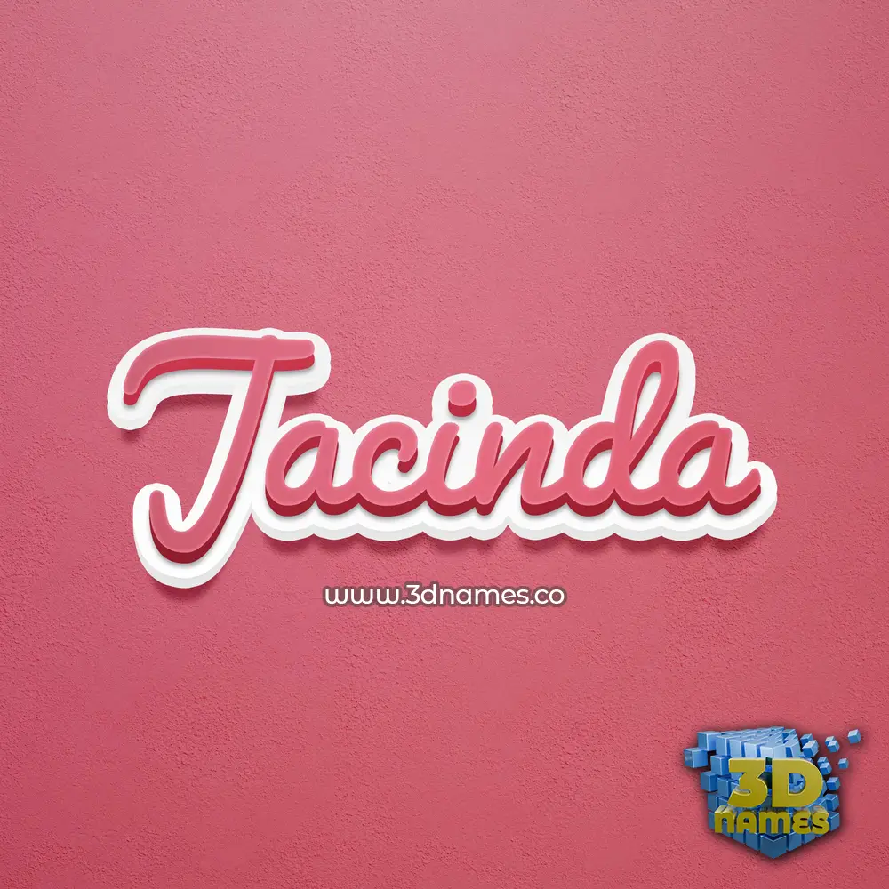jacinda in Red Scribble style - 3D name wallpaper