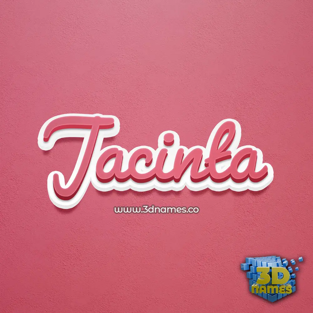 jacinta in Red Scribble style - 3D name wallpaper