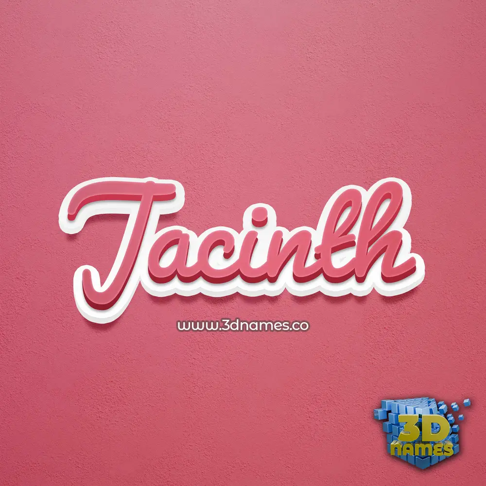 jacinth in Red Scribble style - 3D name wallpaper