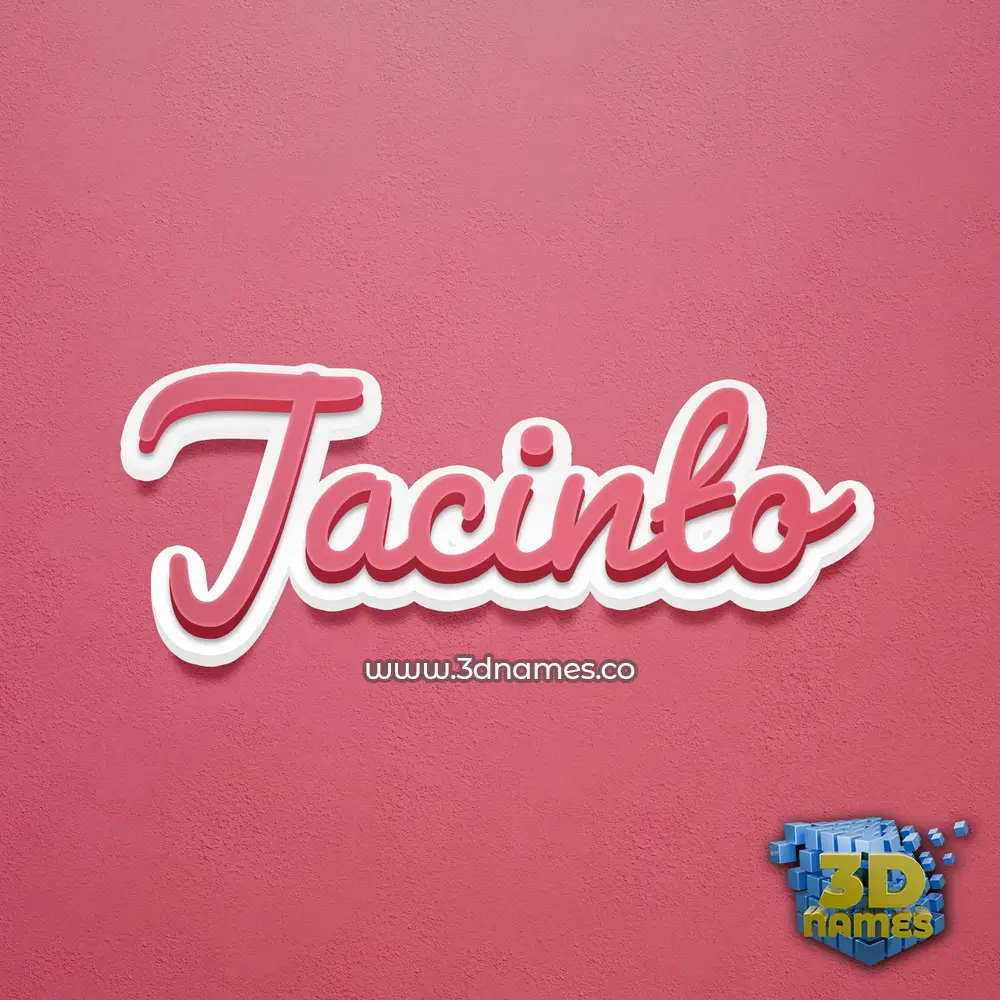 jacinto in Red Scribble style - 3D name wallpaper