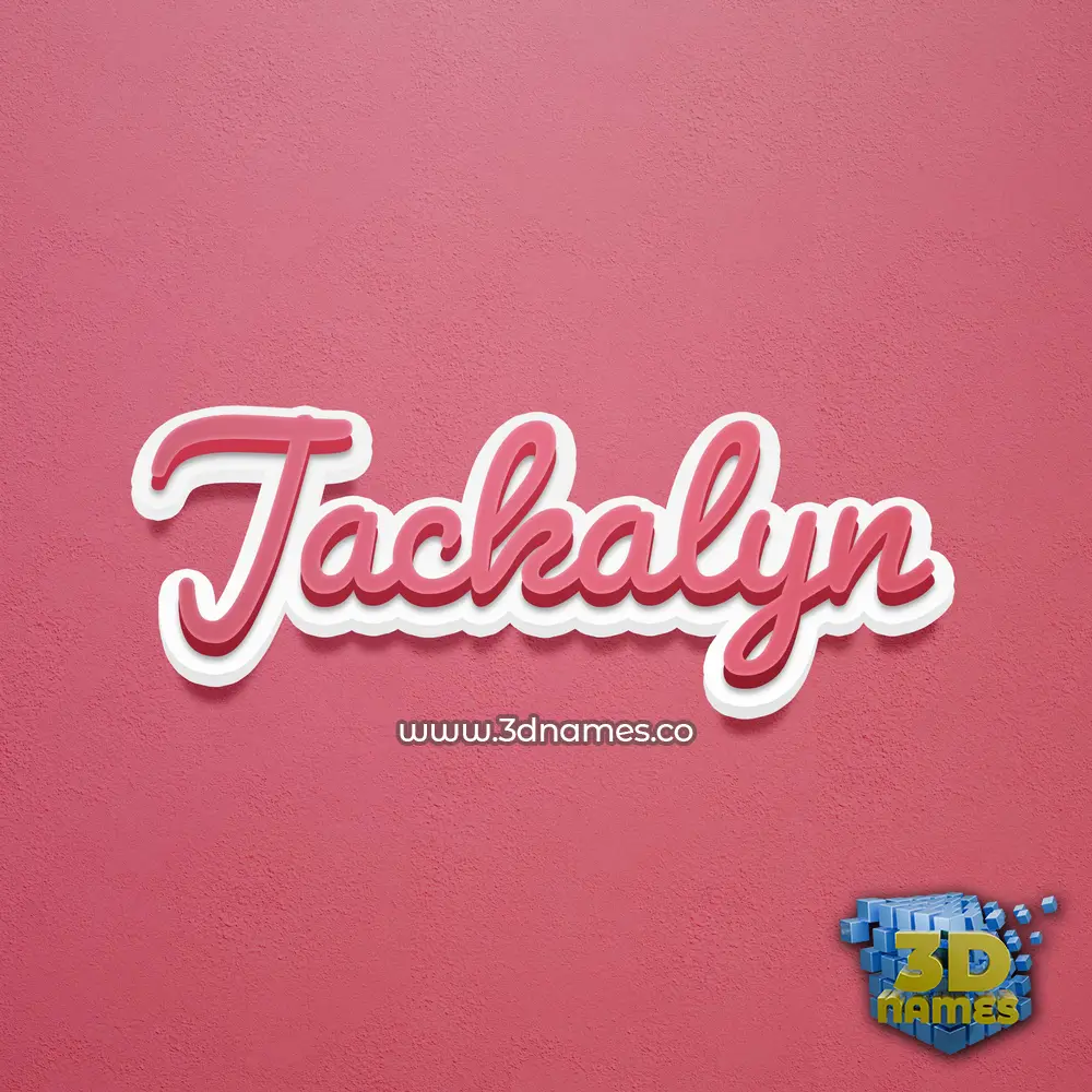 jackalyn in Red Scribble style - 3D name wallpaper