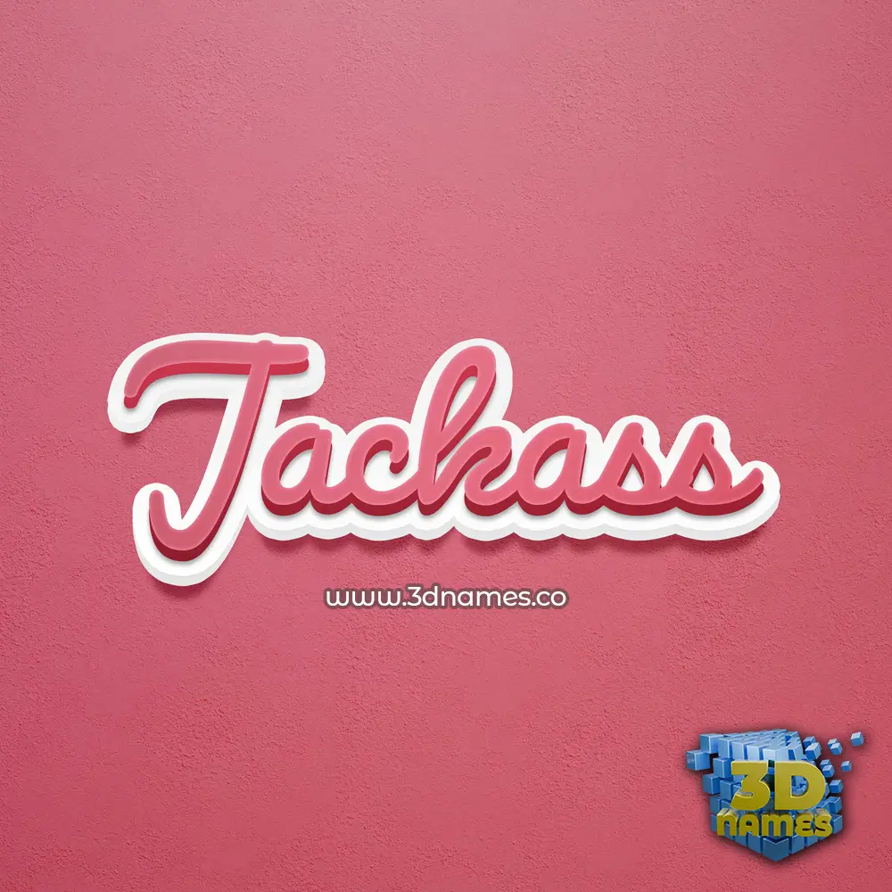 jackass in Red Scribble style - 3D name wallpaper