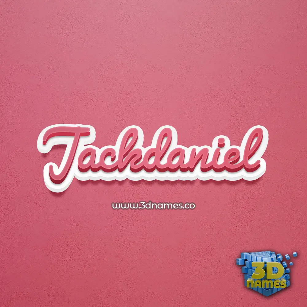 jackdaniel in Red Scribble style - 3D name wallpaper