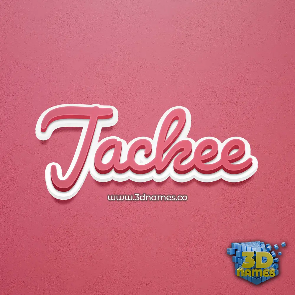 jackee in Red Scribble style - 3D name wallpaper