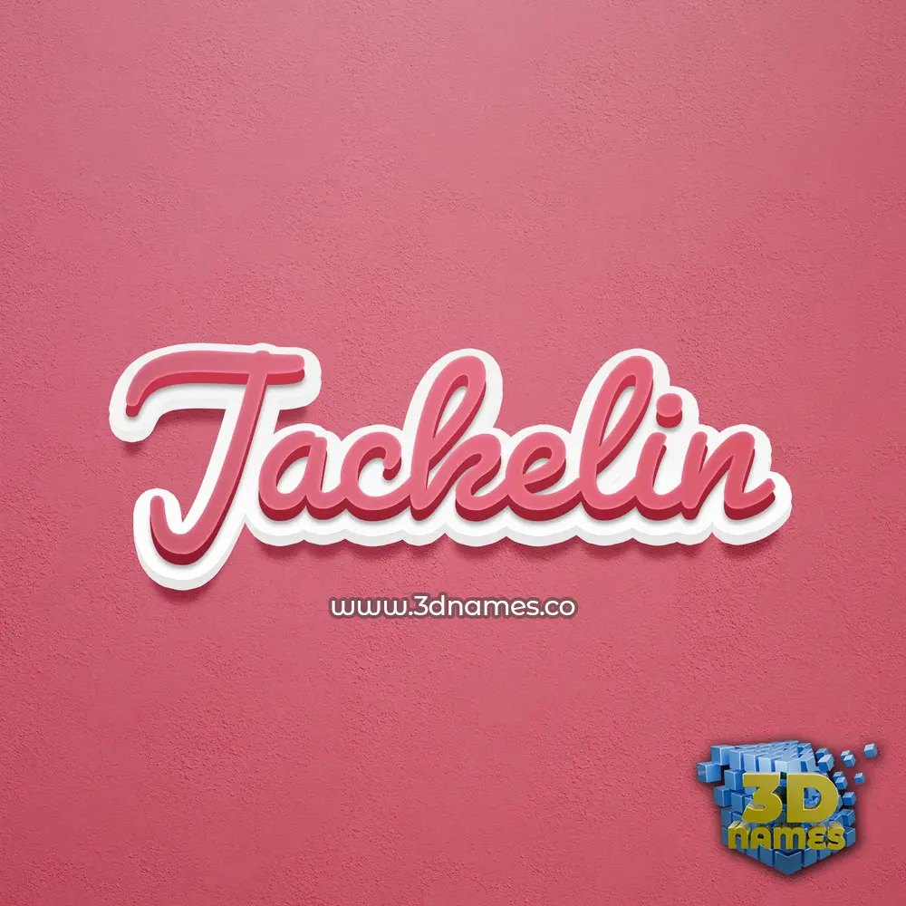 jackelin in Red Scribble style - 3D name wallpaper