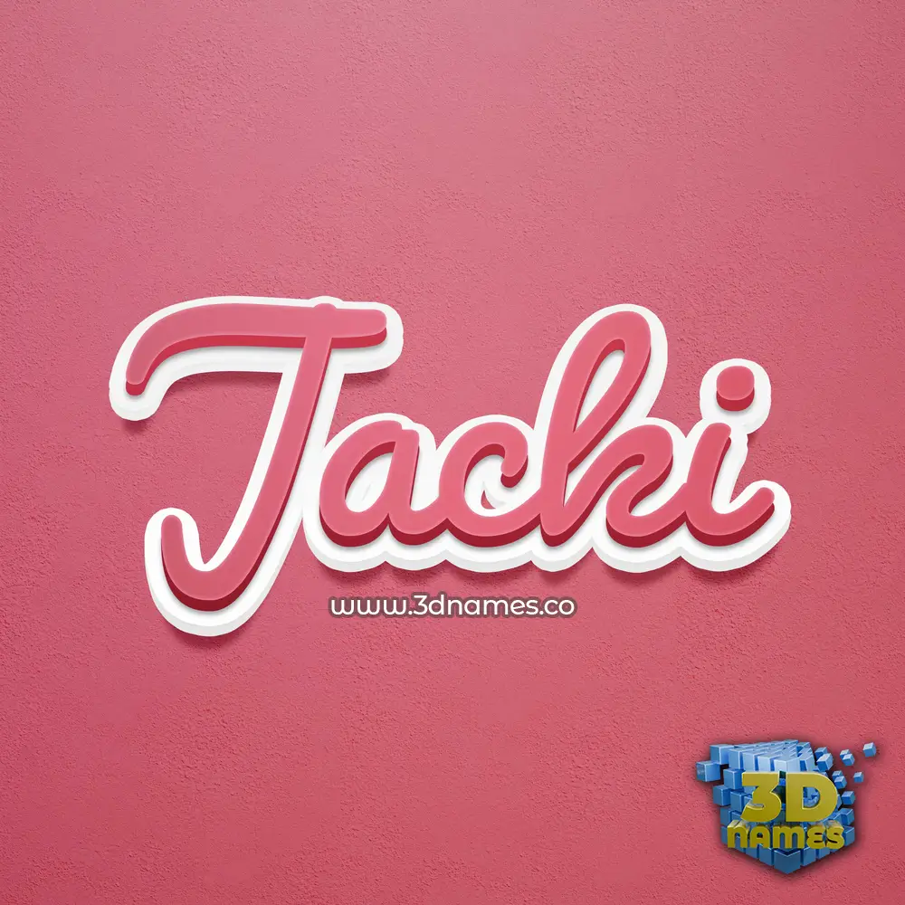 jacki in Red Scribble style - 3D name wallpaper