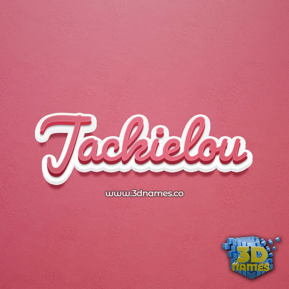 jackielou in Red Scribble style - 3D name wallpaper