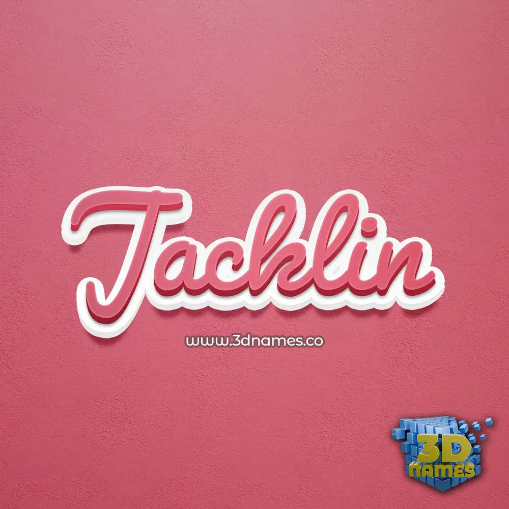 jacklin in Red Scribble style - 3D name wallpaper