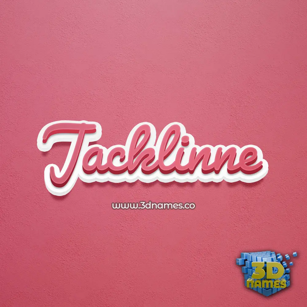 jacklinne in Red Scribble style - 3D name wallpaper