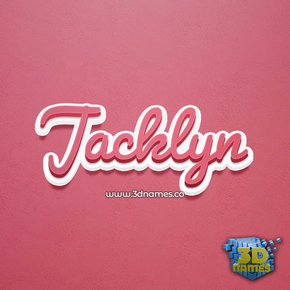 jacklyn in Red Scribble style - 3D name wallpaper