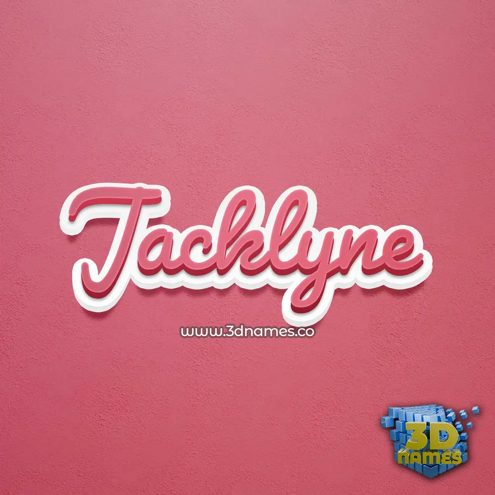 jacklyne in Red Scribble style - 3D name wallpaper