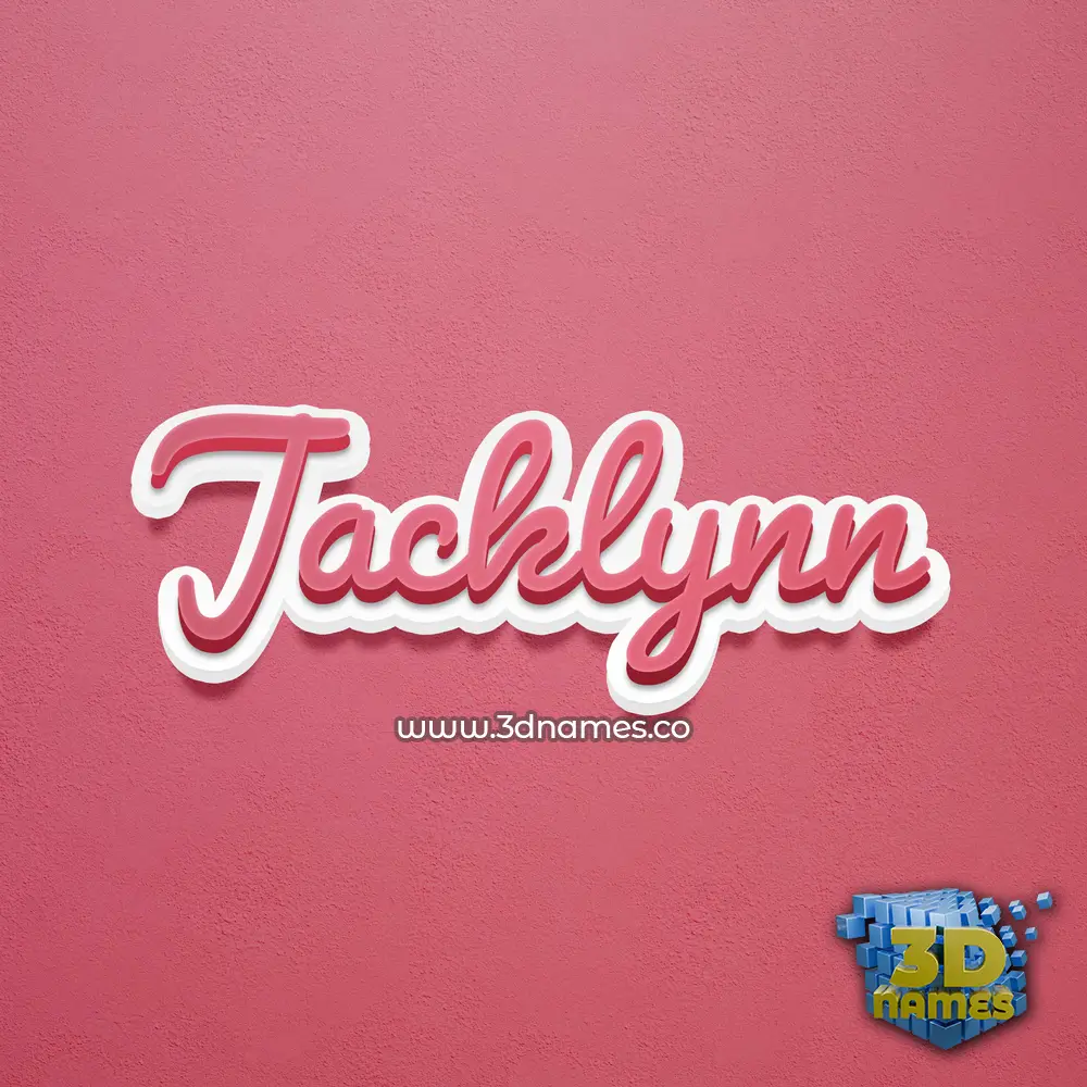 jacklynn in Red Scribble style - 3D name wallpaper