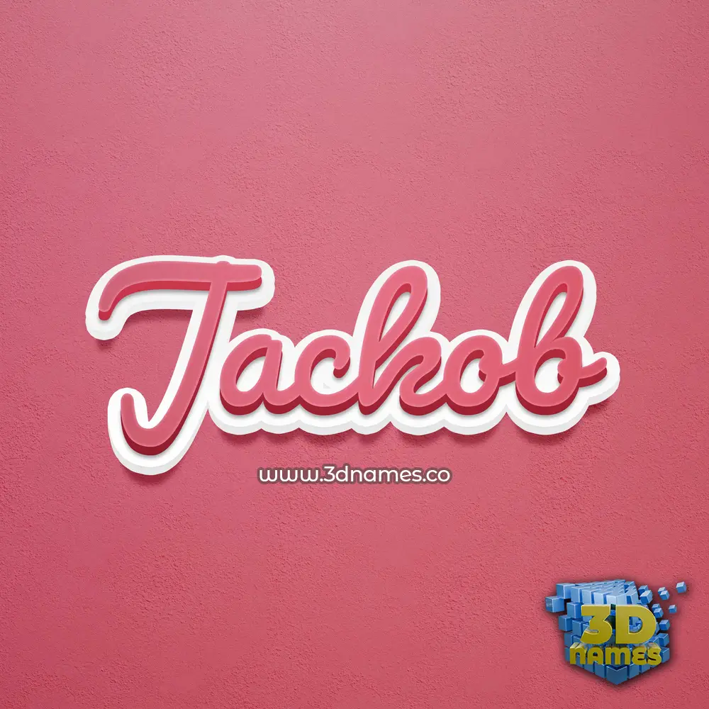 jackob in Red Scribble style - 3D name wallpaper