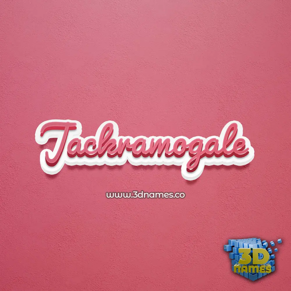 jackramogale in Red Scribble style - 3D name wallpaper