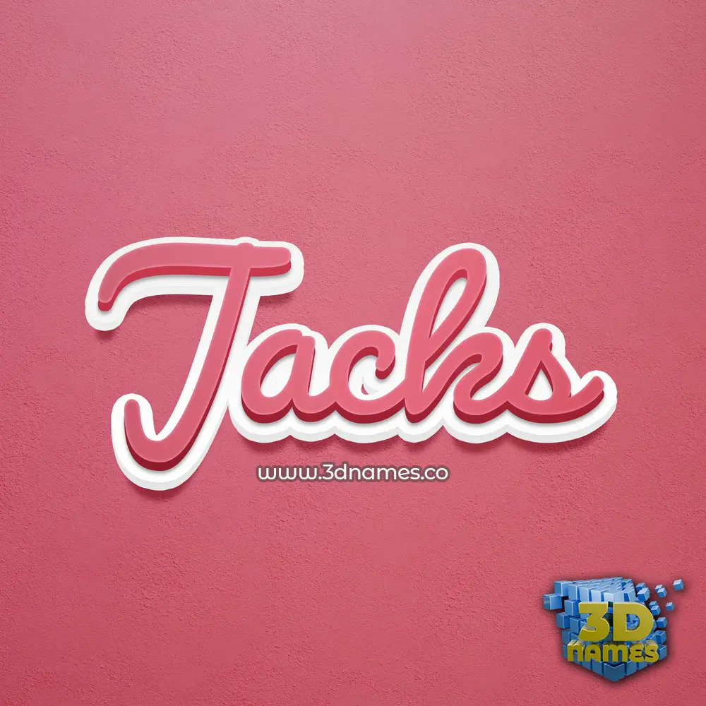 jacks in Red Scribble style - 3D name wallpaper