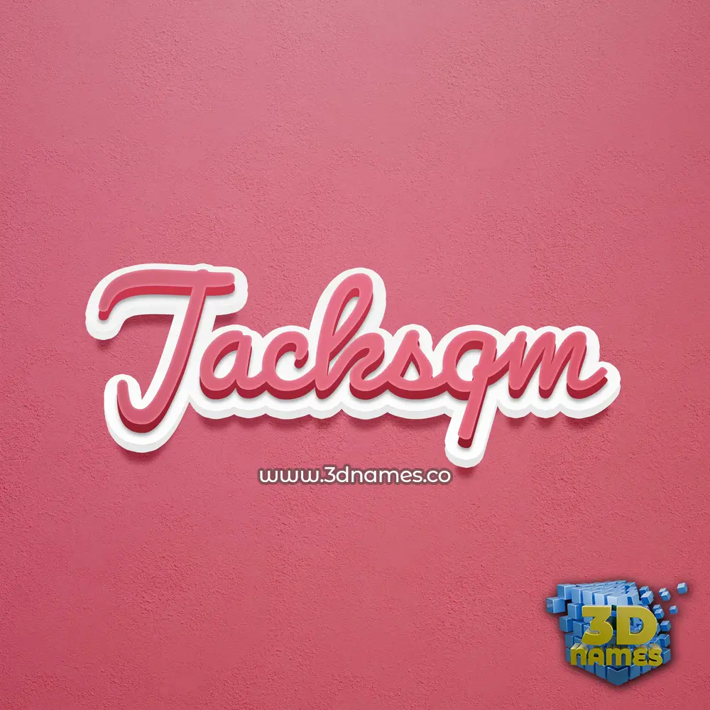 jacksqm in Red Scribble style - 3D name wallpaper
