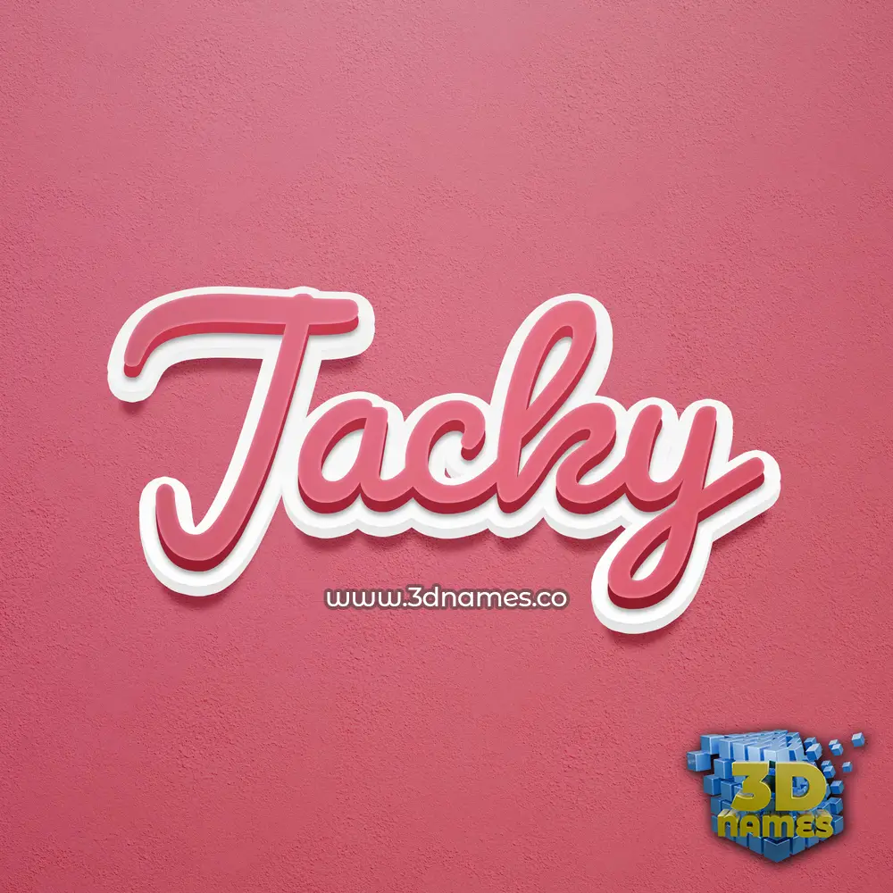 jacky in Red Scribble style - 3D name wallpaper