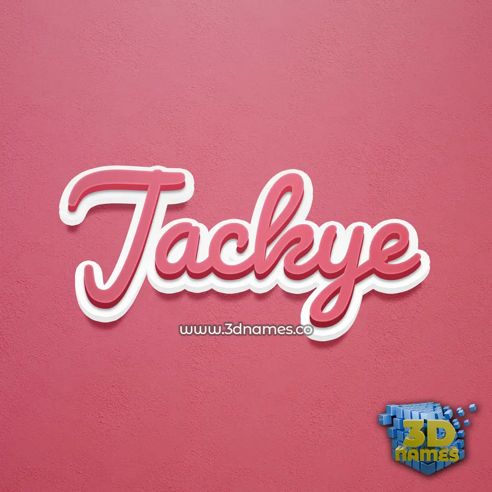 jackye in Red Scribble style - 3D name wallpaper
