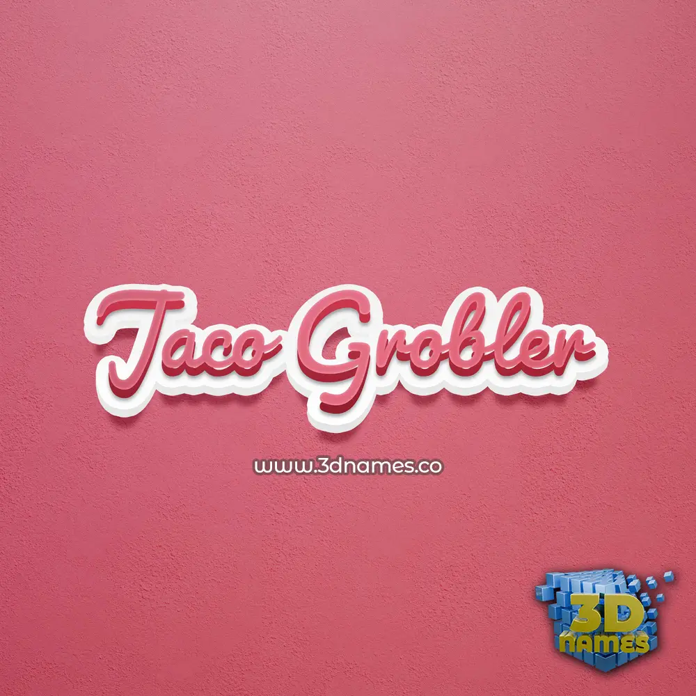 jaco grobler in Red Scribble style - 3D name wallpaper