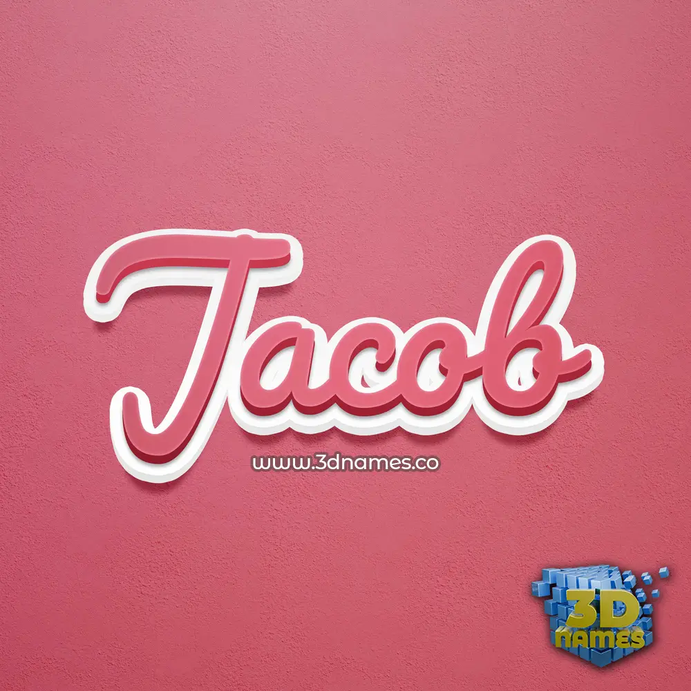 jacob in Red Scribble style - 3D name wallpaper