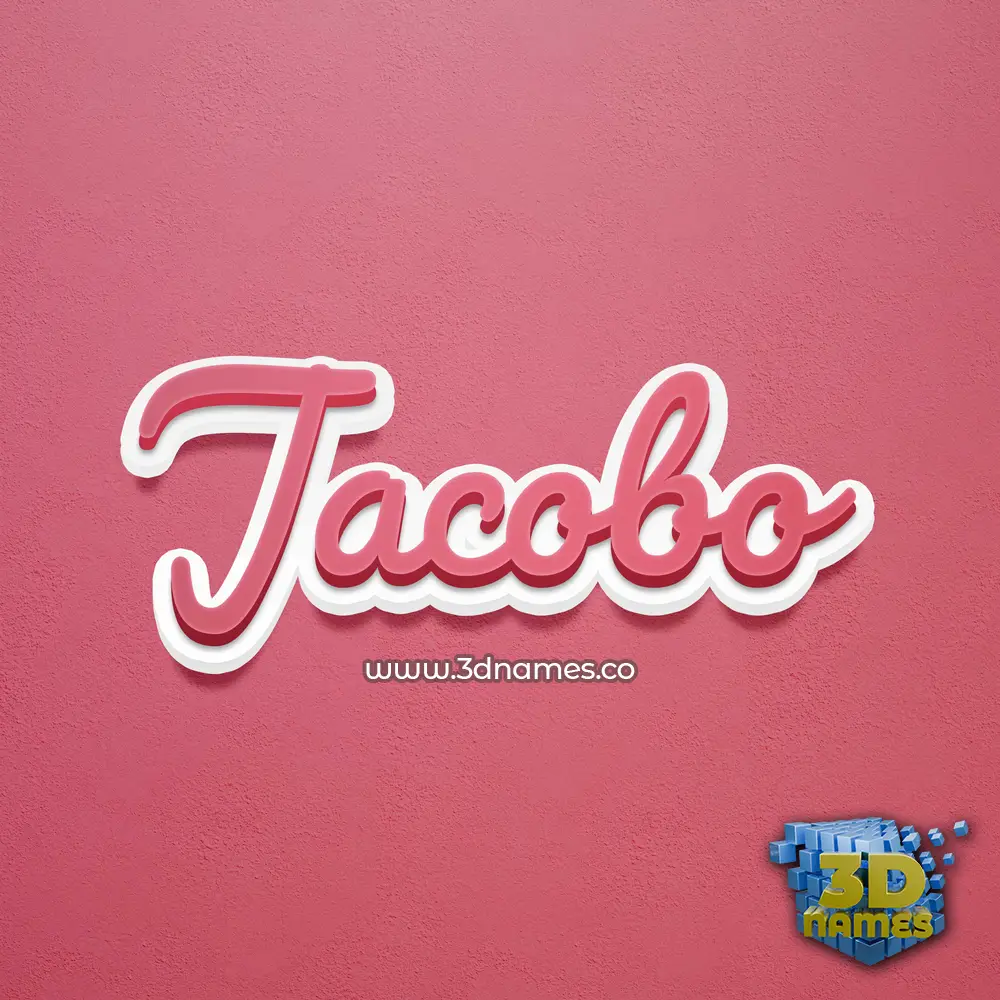 jacobo in Red Scribble style - 3D name wallpaper
