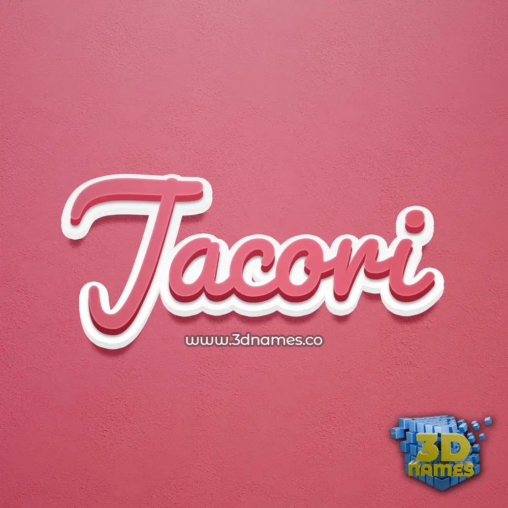jacori in Red Scribble style - 3D name wallpaper