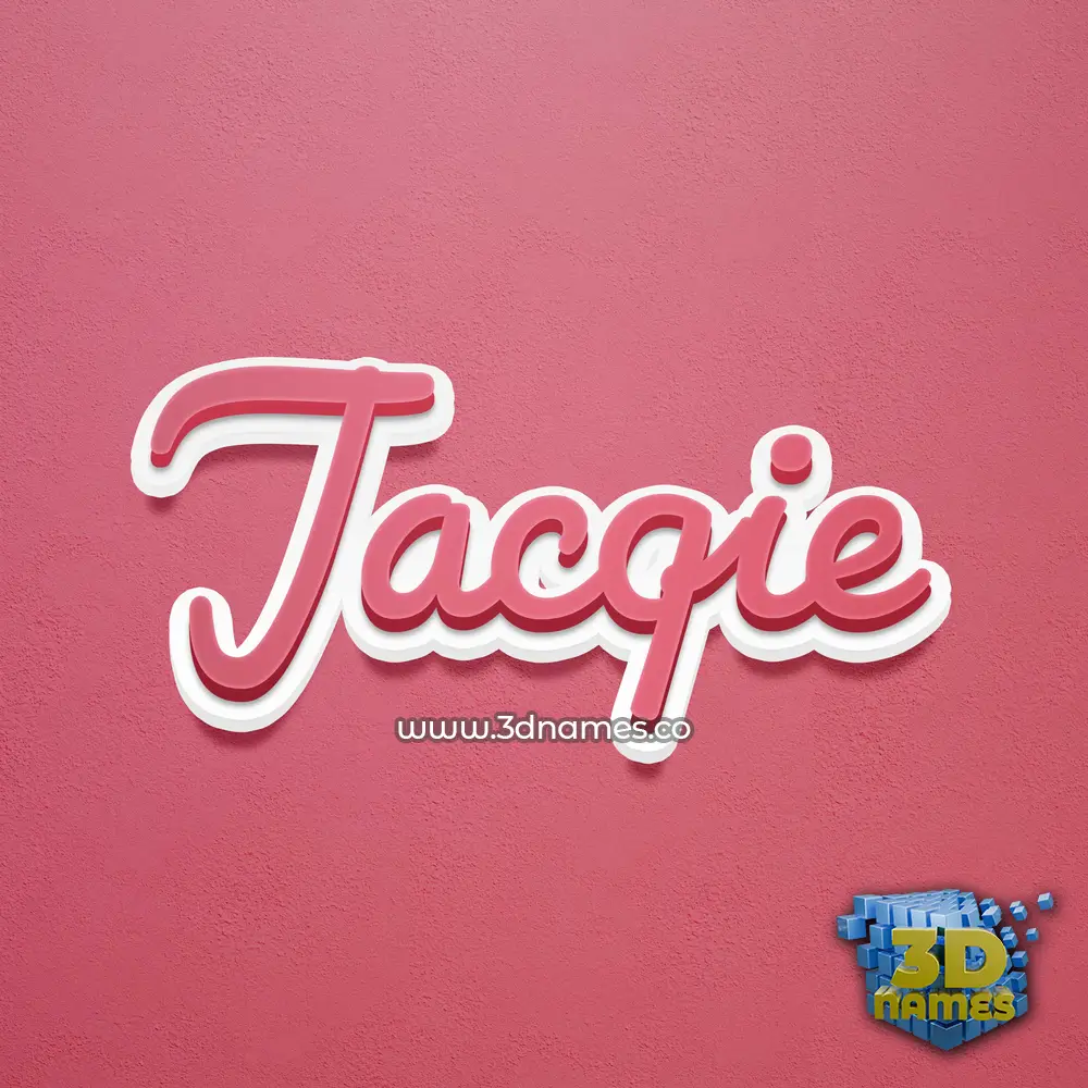 jacqie in Red Scribble style - 3D name wallpaper