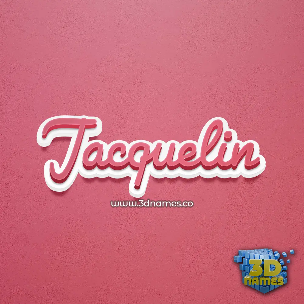 jacquelin in Red Scribble style - 3D name wallpaper
